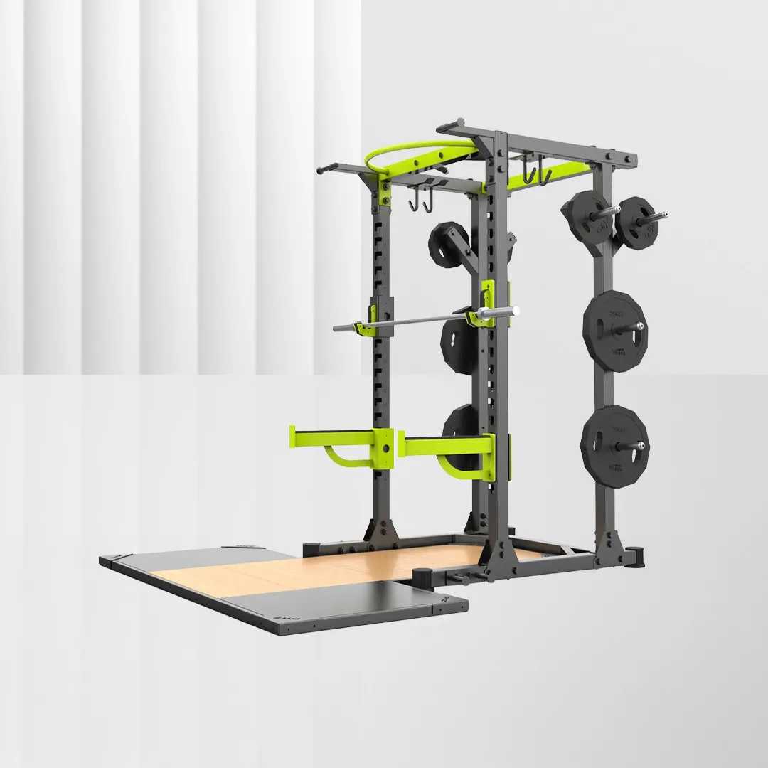 ALIRON Half Rack with Weightlifting Platform