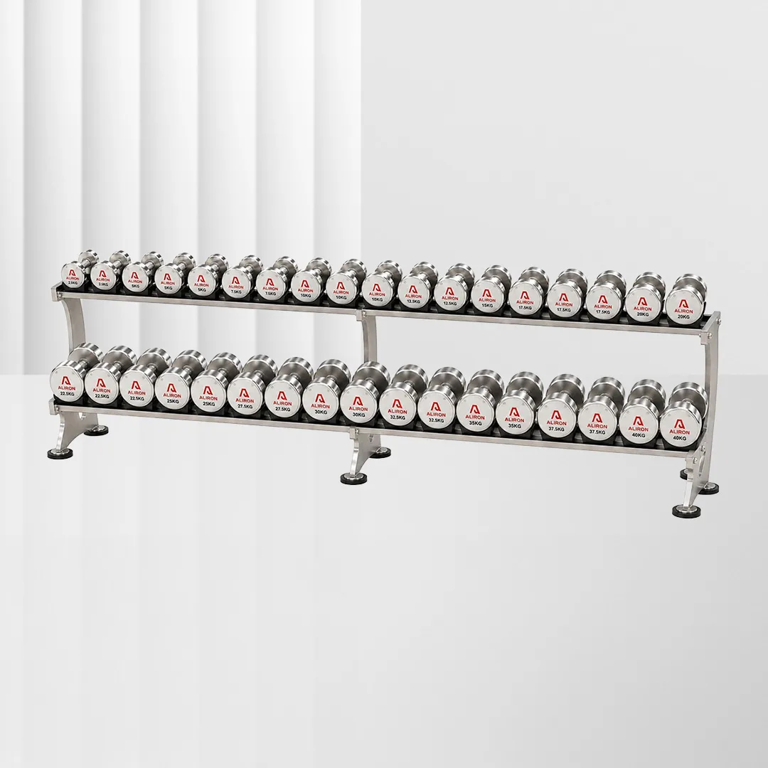 ALIRON Hard Chrome Dumbbell Rack Set (16 Pair)