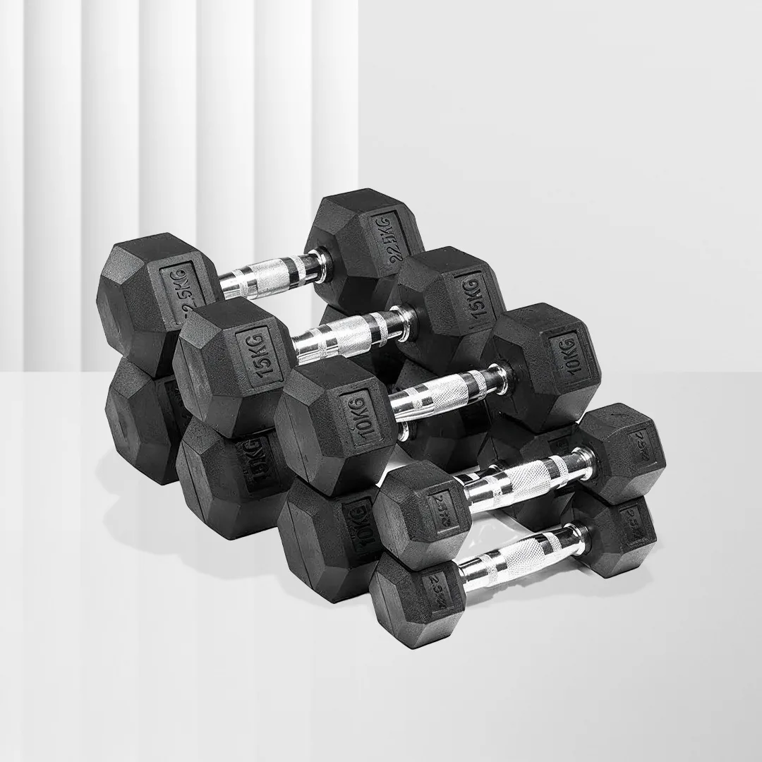 ALIRON Hex Rubber Dumbbell