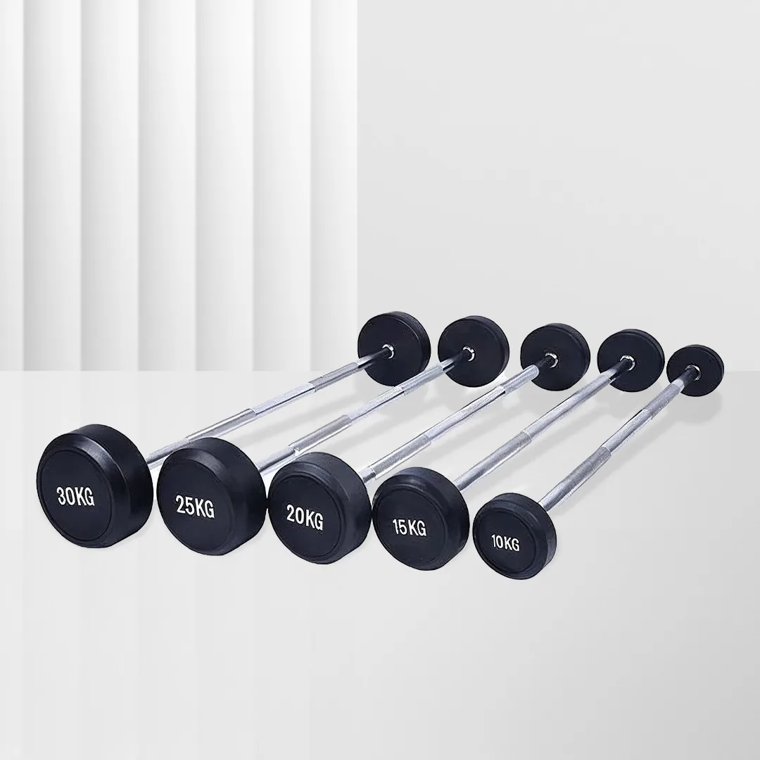 ALIRON Rubber Straight Barbell