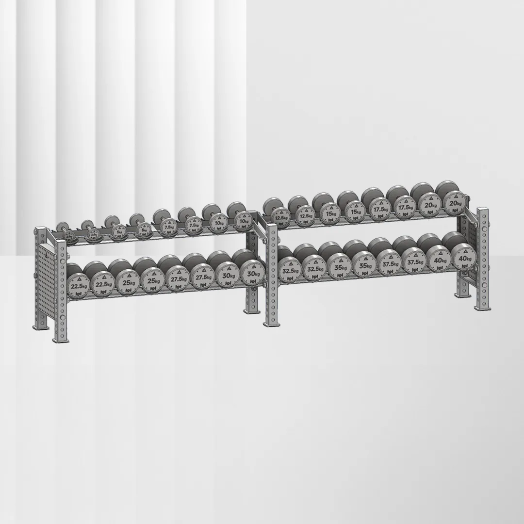 ALIRON Stainless Steel Dumbbell Rack Set (16 Pair)
