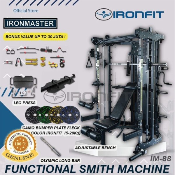 Multi Functional Smith Machine + Camo Flex Bumper  - IRONMASTER